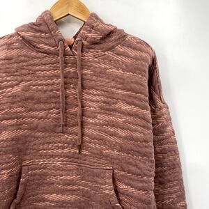 Prana Pink Mauve Striped Hoodie